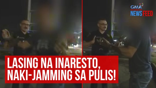 Lasing na inaresto, naki-jamming sa pulis! | GMA Integrated Newsfeed