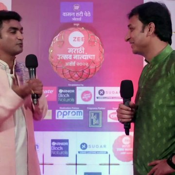 Zee Marathi Utsav Natyacha Zee Marathi Award 2022 Mulakhat Ghet Aahe Pranav Ravrane-.Sankarshan Karhade