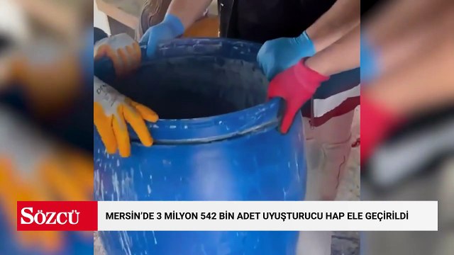 Mersin’de 3 Milyon 542 Bin adet Uyuşturucu Hap ele geçirildi