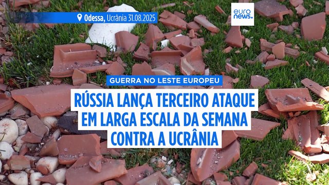 Rússia lança o terceiro ataque em grande escala da semana contra a Ucrânia, atingindo Odessa e Kherson