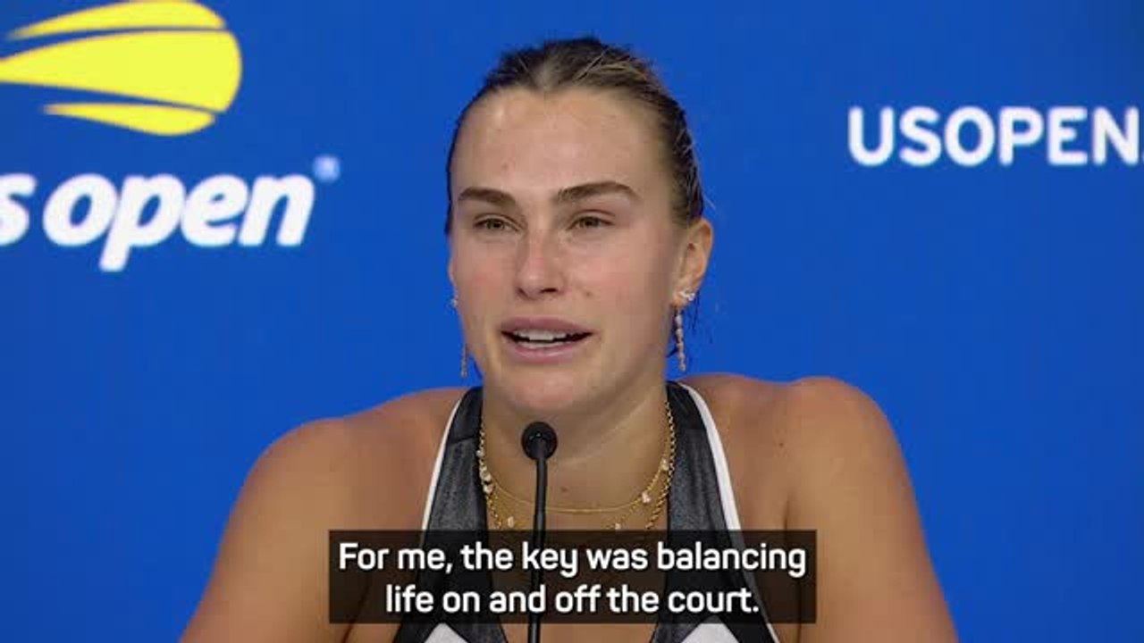 Balancing life on and off court 'the key' for consistent Sabalenka