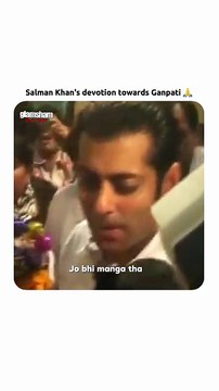 Salman Khan and his eternal devotion to Bappa 🙏❤ #salmankhan #ganpati #celebration #lalbaugh #devotion #glamsham [glamsham, Ganpati, reels, edits, salman khan]