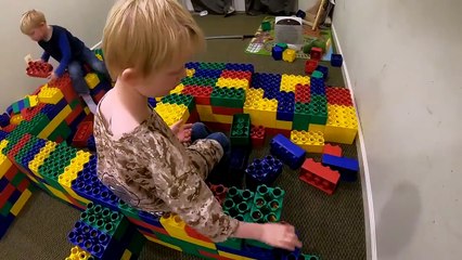 2 Story LEGO FORT Nerf Battle - Parents vs Kids