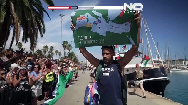 Une flottille quitte Barcelone pour tenter de briser le blocus de Gaza