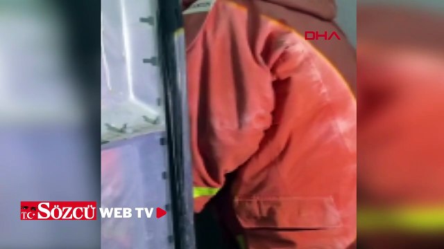 Temizlik için girdiği su deposunda mahsur kalan kişiyi itfaiye kurtardı