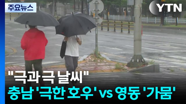 [날씨] 극과 극 날씨 ...충남 '극한 호우' vs 영동 '가뭄' / YTN