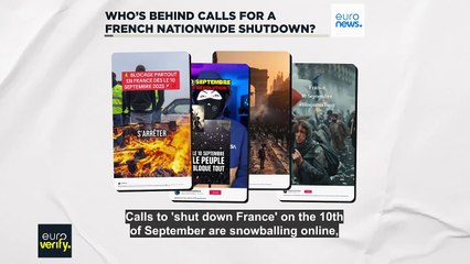 Who's behind the viral calls for a 10 September nationwide shutdown in France?