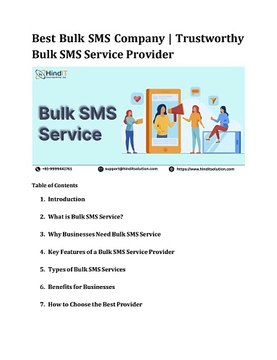 Best Bulk SMS Company _ Trustworthy Bulk SMS Service Provider