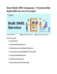 Best Bulk SMS Company _ Trustworthy Bulk SMS Service Provider