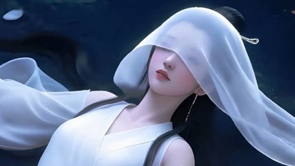 The Legend of Condor Heroes 神鵰俠侶 Comic Manga 3D AI 尹志平從背後緩緩接近朝思暮想的小龍女 Yin Zhiping slowly approached the blindfolded little dragon girl from behind 尹志平蒙住小龍女眼睛她動彈不得