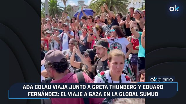 Ada Colau viaja junto a Greta Thunberg y Eduard Fernández: el viaje a Gaza en la Global Sumud Flotilla