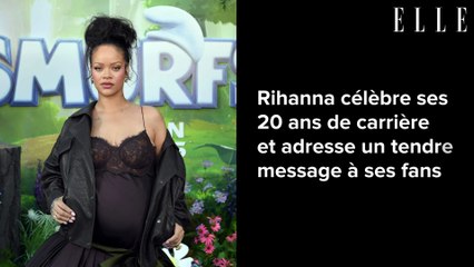 Rihanna célèbre ses 20 ans de carrière et adresse un tendre message à ses fans