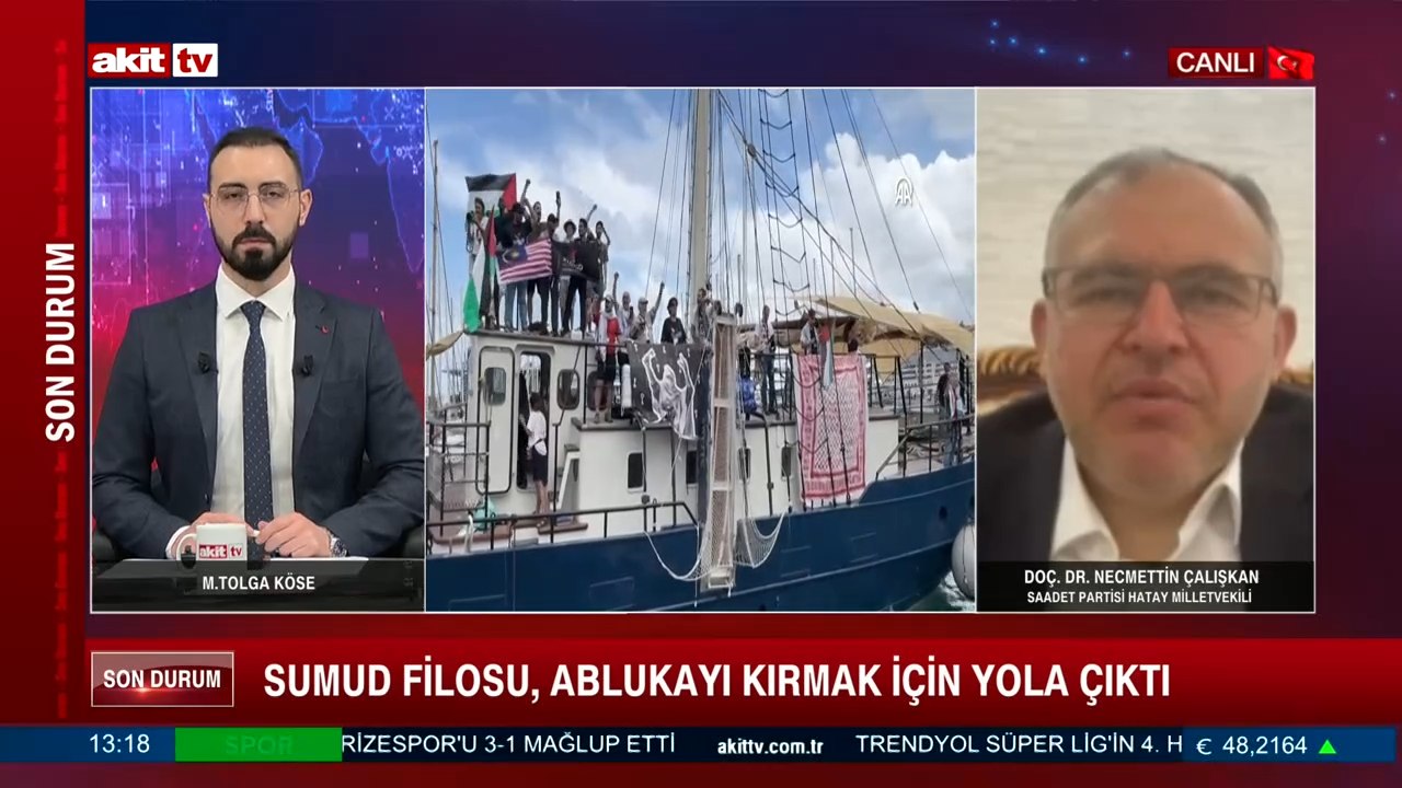 Doç. Dr. Necmettin Çalışkan: Sumud Filosu, ablukayı kırmak için yola çıktı