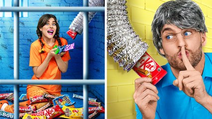 How to sneak candy into jail? || Best Food Sneaking Ideas