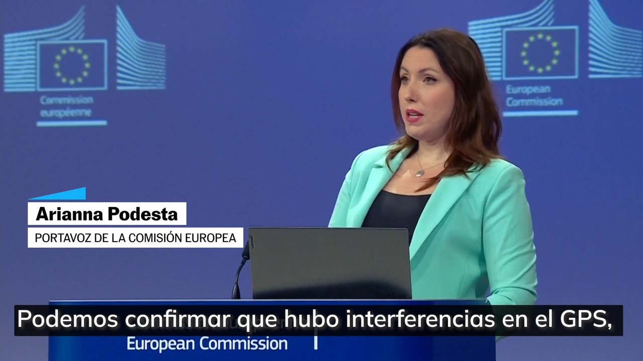 La portavoz de la Comisión Europea comenta las interferencias rusas en el avión de Von Der Leyen