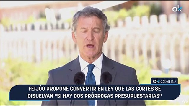 Feijóo propone convertir en ley que las Cortes se disuelvan si hay dos prórrogas presupuestarias