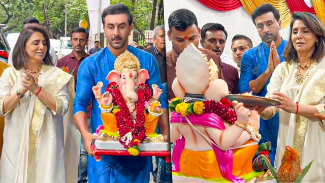 Ganpati Bappa Morya: Ranbir Kapoor & Neetu Kapoor Take Part In Ganpati Visarjan | Mumbai
