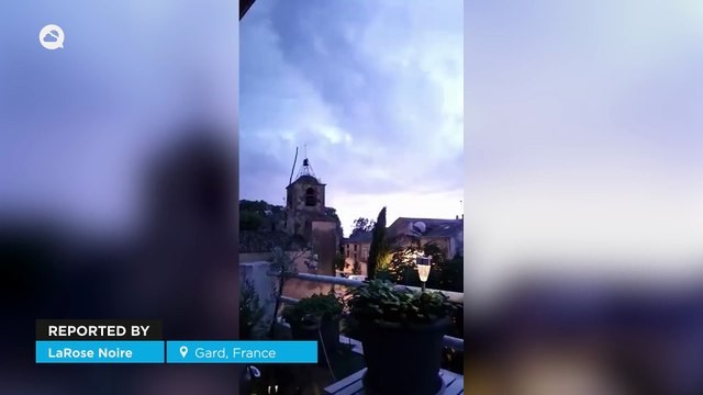 A massive thunderstorm causes extensive damage in Gard, France! Wind gusts of over 130 km/h were recorded