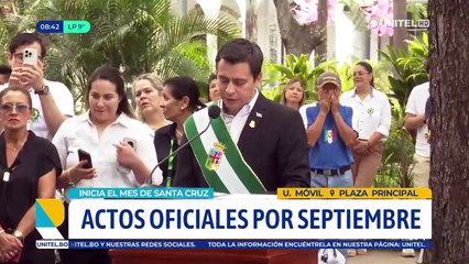 Alberti en acto por el mes cívico: “Santa Cruz está cansada del abuso y el descaro y es por eso que hoy no están muchos de los que no deseamos”