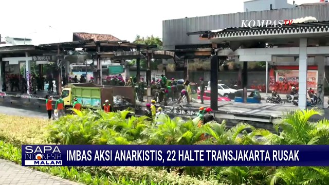 22 Halte TransJakarta Rusak Imbas Demo, 6 Terbakar dan Dijarah, Ini Langkah Pramono | SAPA MALAM