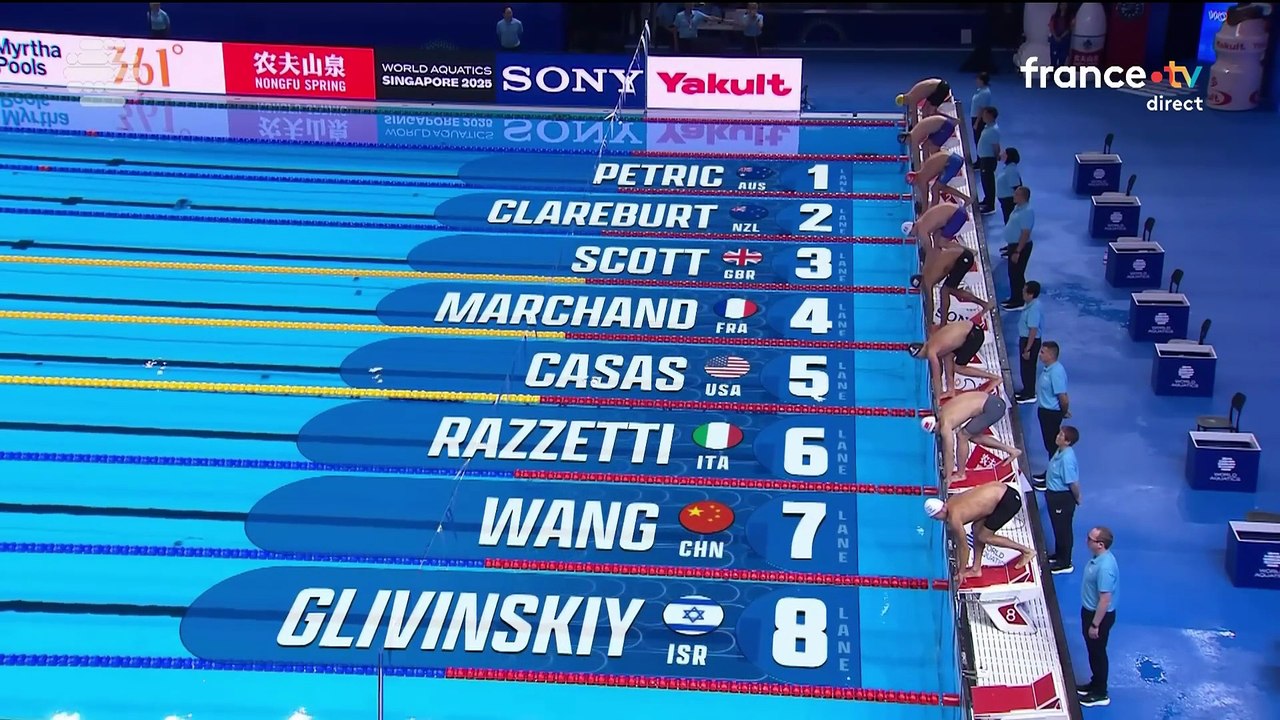 Natation : Championnat du Monde de Natation 2025 (Singapour,11 Juillet au 3 août 2025) Epreuve du 200M 4 Nages Finale Hommes