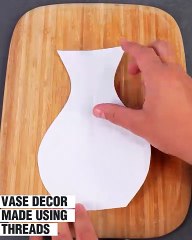 Treat your decorative flowers with this thread vase😍