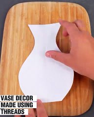 Treat your decorative flowers with this thread vase😍