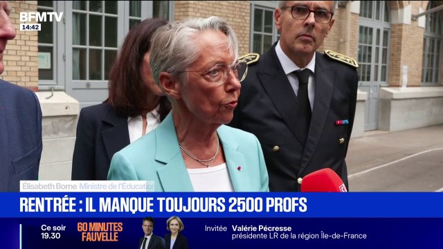 Rentrée scolaire: Élisabeth Borne annonce qu'il manque l'équivalent de 2.500 professeurs