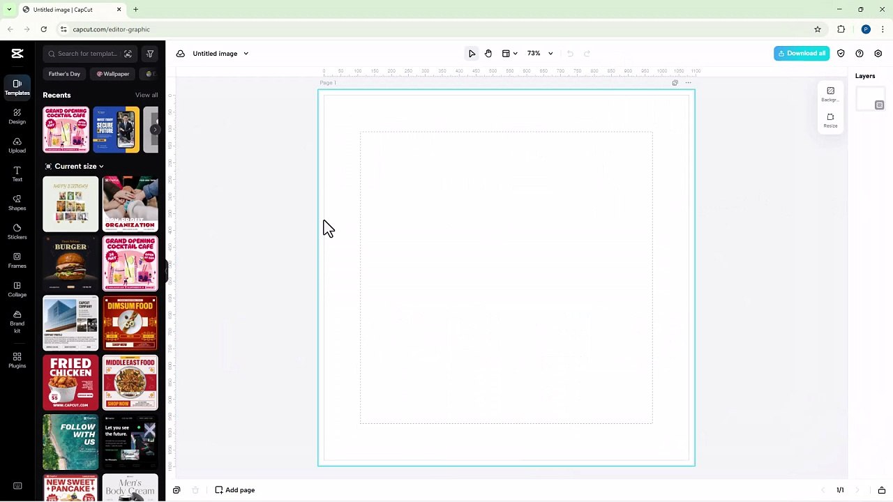 Capcut Web Editor 50 Shapes in Image Editor