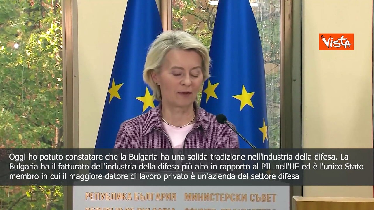Von der Leyen in Bulgaria: Grazie per supporto a Ucraina, 1/3 delle munizioni prodotto da voi SOTT.