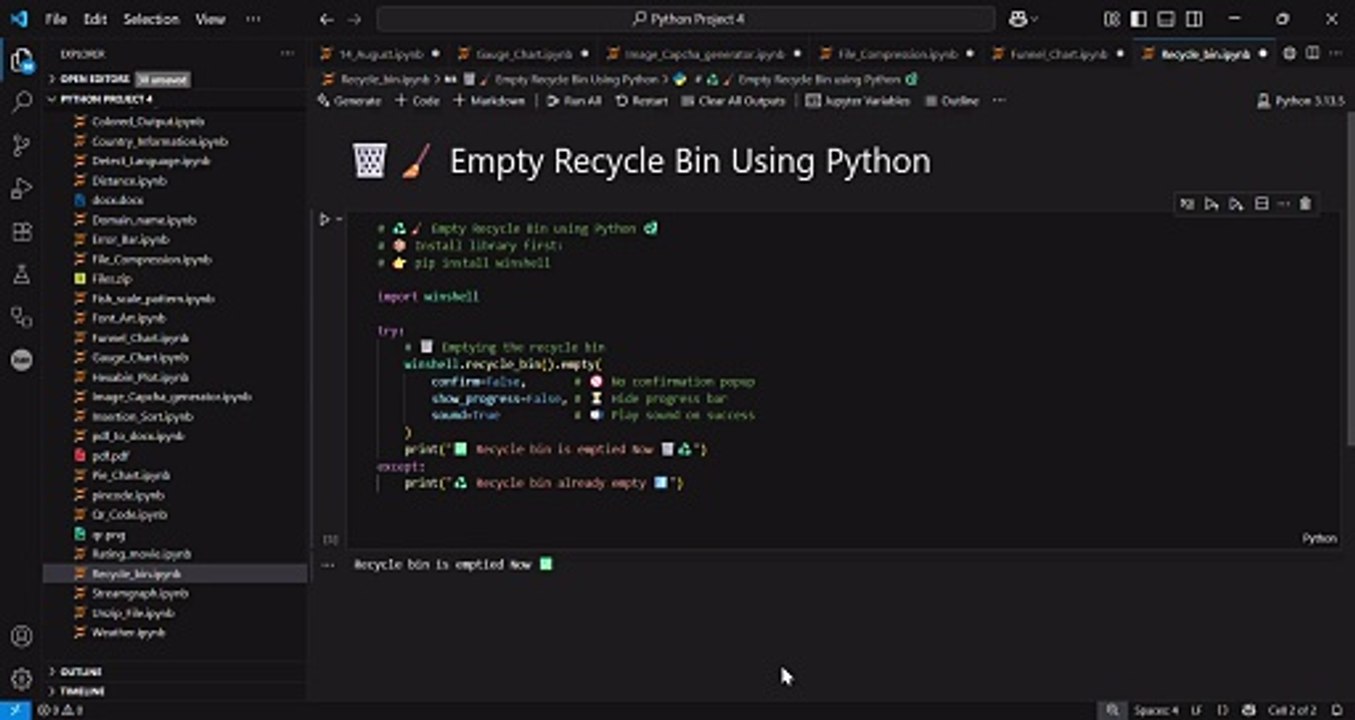 How to Empty Recycle Bin with Python - video Dailymotion