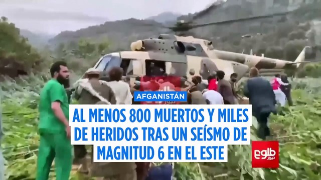 Al menos 800 muertos y 2.800 heridos en un terremoto en Afganistán de 6 grados