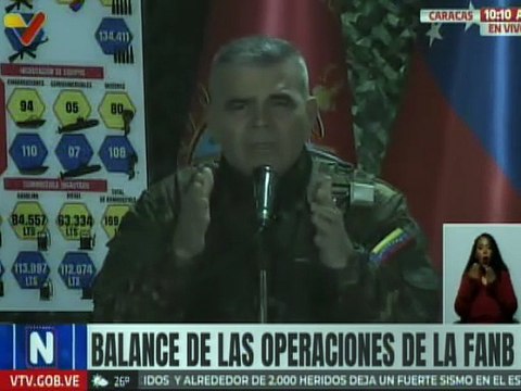 G/J Padrino López: El pueblo venezolano y la FANB se resisten a los acontecimientos de violencia