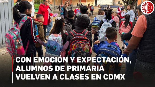 Con emoción y expectación, alumnos de primaria vuelven a clases en CDMX