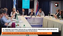 El Tribunal Electoral expuso en la legislatura el presupuesto 2026