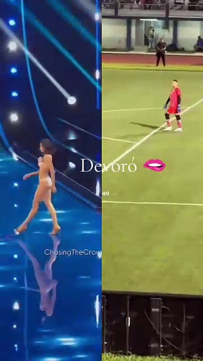 Arquero imita pasarela de Sheynnis Palacios