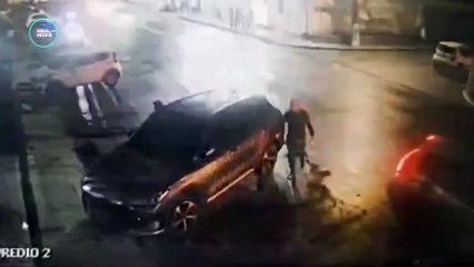 Vídeo flagra execução de policial civil na saída de igreja; filho estava junto