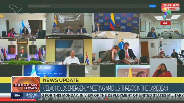 CELAC Extraordinary Meeting of Foreign Ministers denounces threats from the United States in the region.