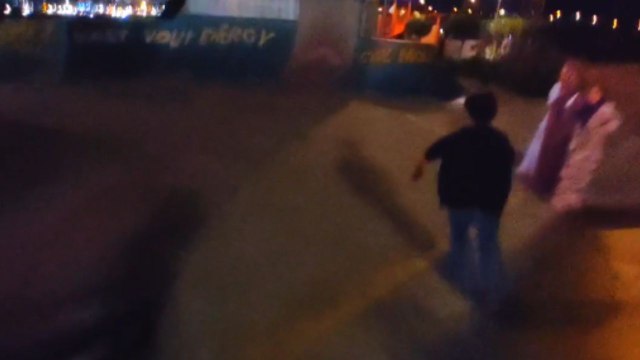 Boy skates like a pro until a flip sends him straight to the ground