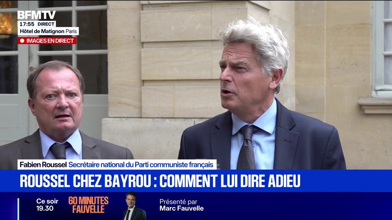 Fabien Roussel dénonce un "budget honteux", après son entretien avec François Bayrou à Matignon