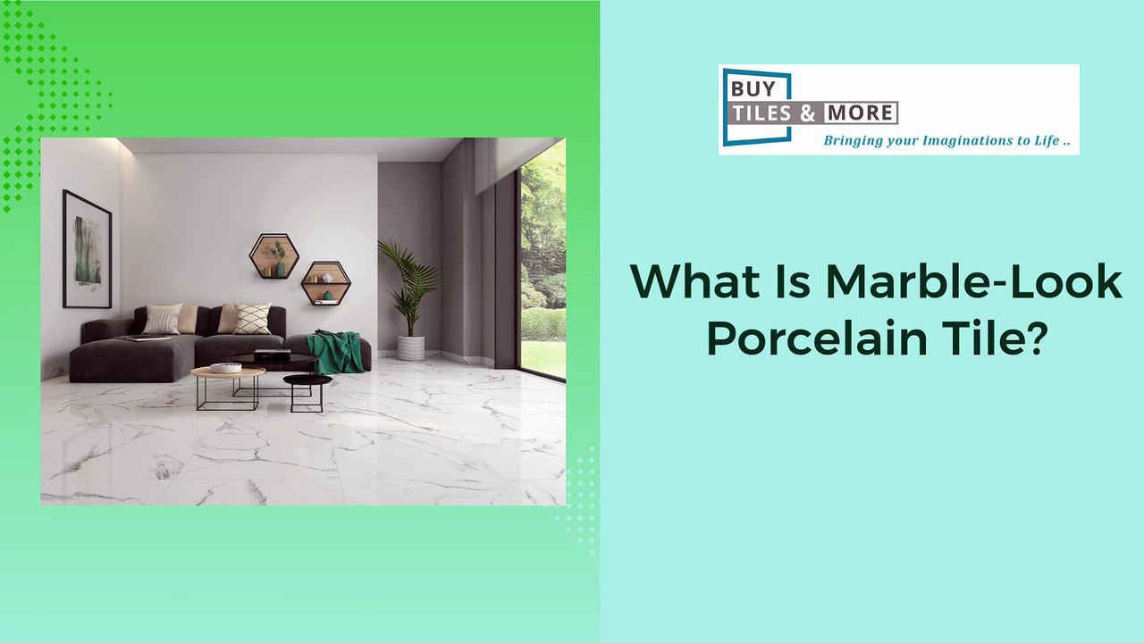 Marble look porclein tile