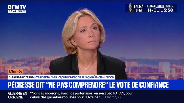 Je ne crois pas à la politique sans chef , affirme Valérie Pécresse, présidente LR de la région Île-de-France