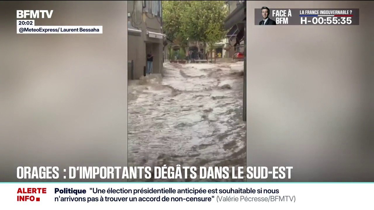Orages, inondations: la météo a été intense ces dernières heures dans le sud-est de la France