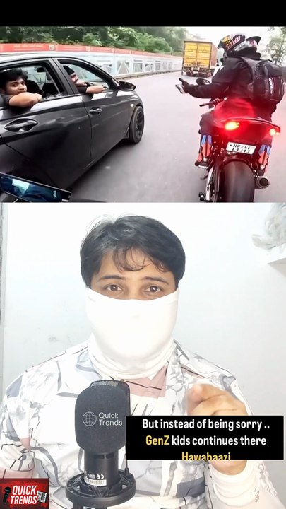 Chapri Driver trying to race with super bike riders