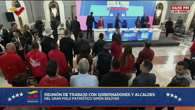 Presidente Nicolás Maduro dirige reunión de trabajo con los gobernadores y alcaldes del GPPSB