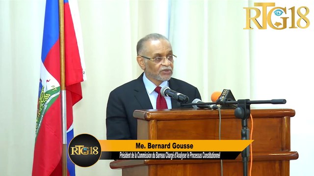 Prezantasyon dokiman Komisyon ki tap analize avan pwojè konstitisyon an nan Bawo Pòtoprens