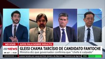 Gleisi Hoffmann chama Tarcísio de “candidato fantoche”; Piperno analisa