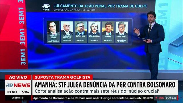 FORÇAS ARMADAS PROMETEM RESPEITAR VEREDITO SOBRE BOLSONARO E OUTROS 7 RÉUS | 3 EM 1 - 01/09/2025