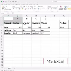MS Excel HLOOKUP functions for exact data