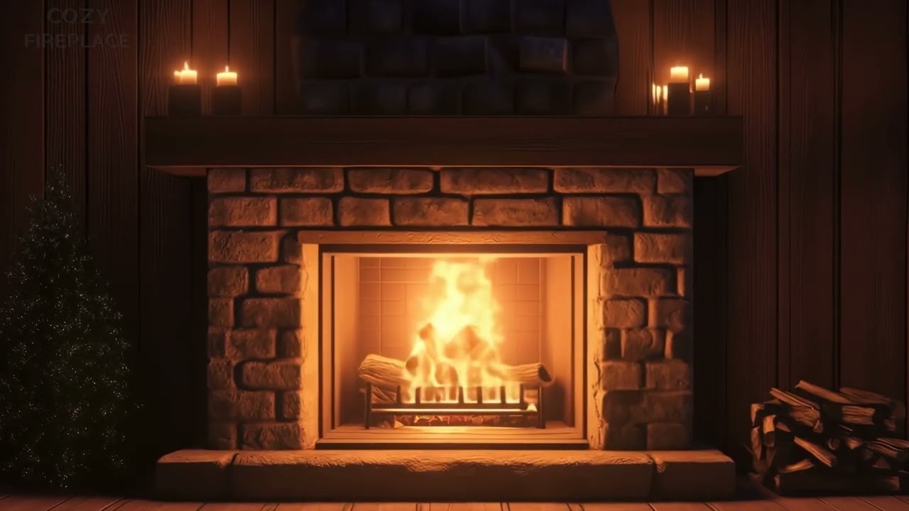 3 HOURS of Relaxing Fireplace Sounds | Burning Fireplace & Crackling Fire Ambience